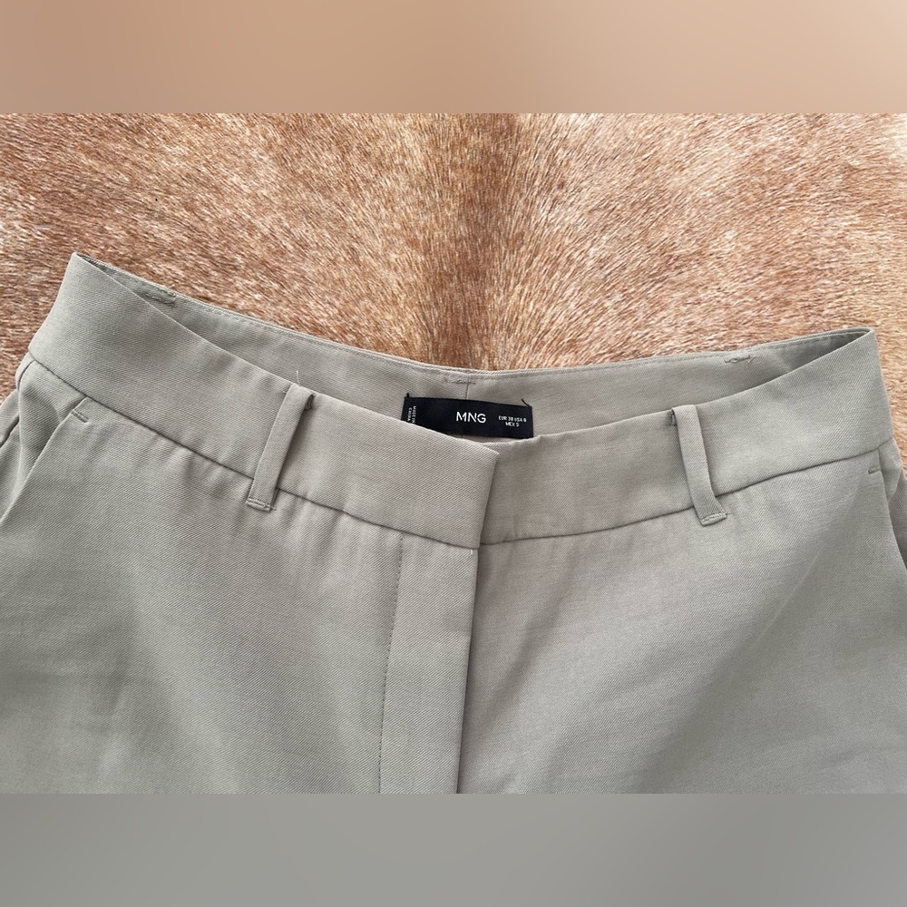 Mango wide leg sage/gray pant